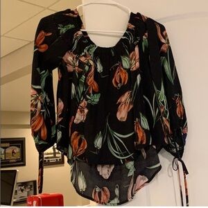 Astr off the shoulder blouse floral